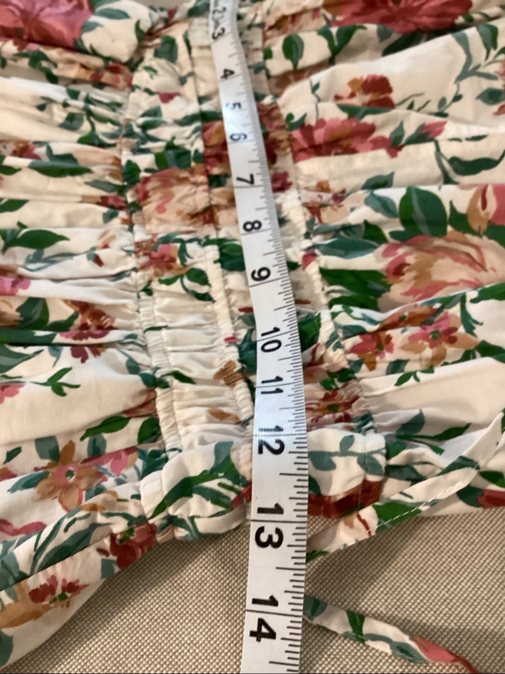 Anthropologie Somerset Cotton Puff Sleeve Floral Maxi/Midi Dress in Pale Pink S - Picture 7 of 11
